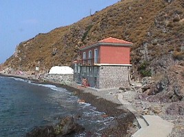 Hot baths at Eftalou, Lesvos, Greece