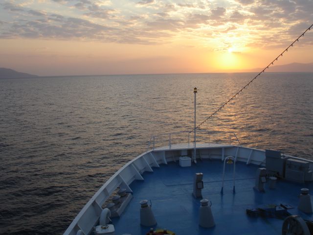 Sunrise, Ferry to Mytilini