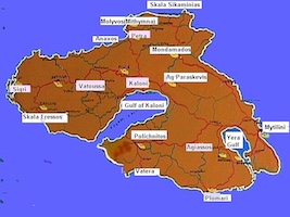 Map of Lesvos